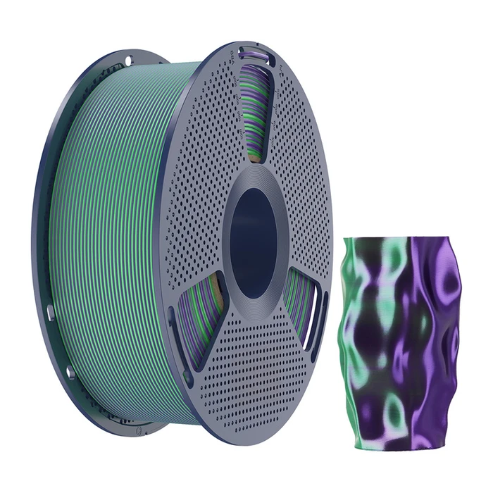 Sunlu PLA+ 3D Printer Filament — Green and Purple (Silk)