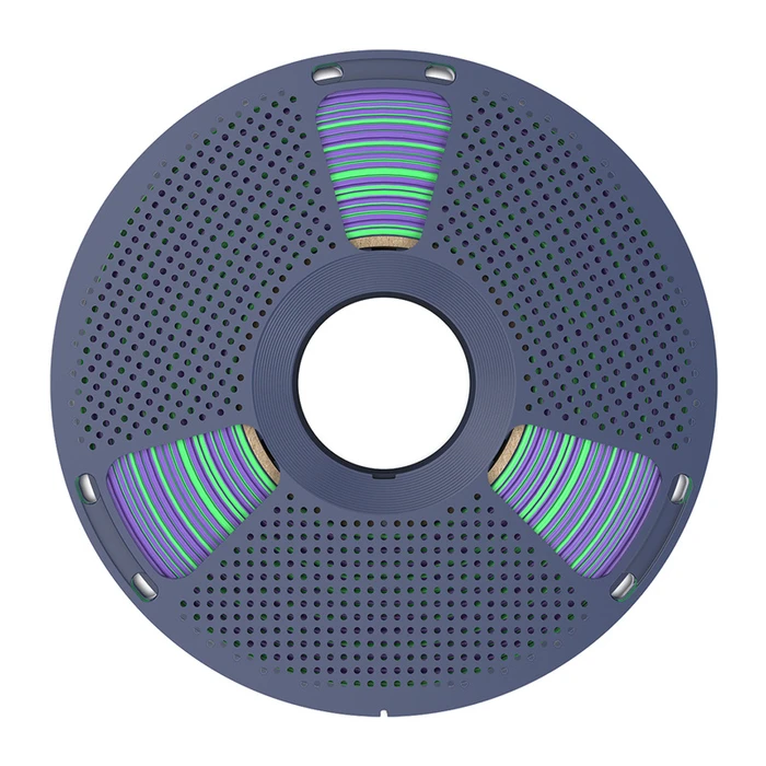 Sunlu PLA+ 3D Printer Filament — Green and Purple (Silk)