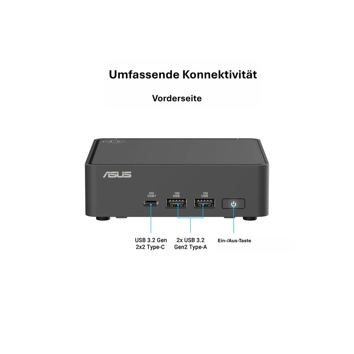 ASUS RNUC15CRKU708402 NUC 15 Pro Slim Mini PC  Intel Core Ultra 7 255H, 32GB (2x16GB) DDR5-5600, 1TB NVMe