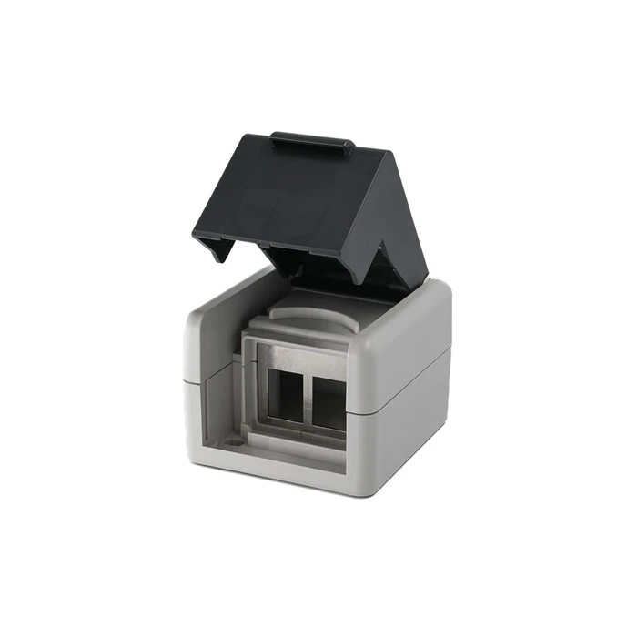Equip 2-Port Keystone Surface-Mount Box, Unshielded, Outdoor, Grey (MPN 125451, SKU 581707, EAN 4015867244180)