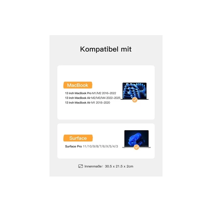 inateck Θήκη Laptop 13" Ultralight με Θήκη Αξεσουάρ (LB01005_black)