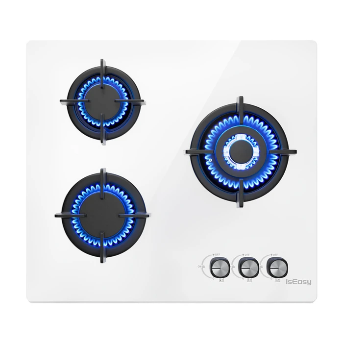 IsEasy Natural Gas Hob Built-in 60x52 cm White MGBG-603 (Autonomous)