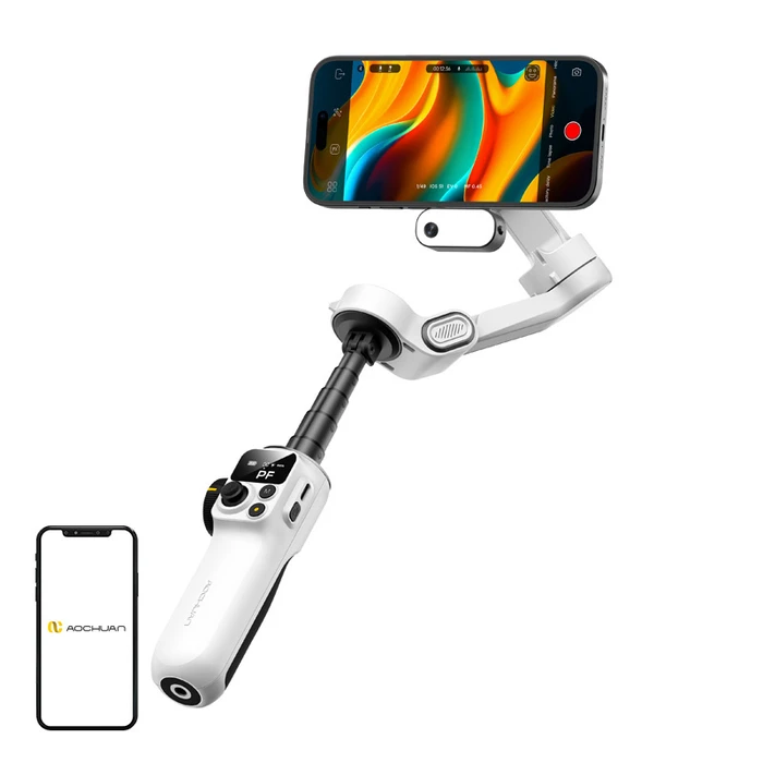 Gimbal Κινητού με Σταθεροποιητή 3 Αξόνων και 6 ώρες λειτουργίας Λευκό