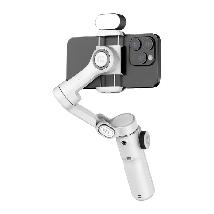 Gimbal κινητού Aochuan X2 RGB με 2 ώρες λειτουργίας, Λευκό