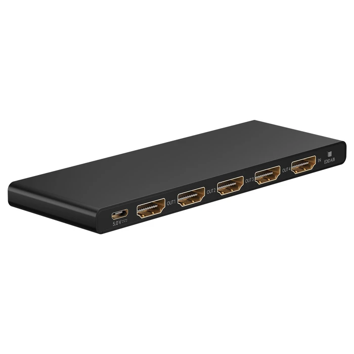 Goobay Hdmi Splitter 58483, 1-In Σε 4-Out, 4k/60hz, Μαύρο