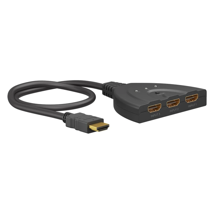 HDMI Switch Goobay 58487, 3-in σε 1-out, 4K/30Hz, μαύρο