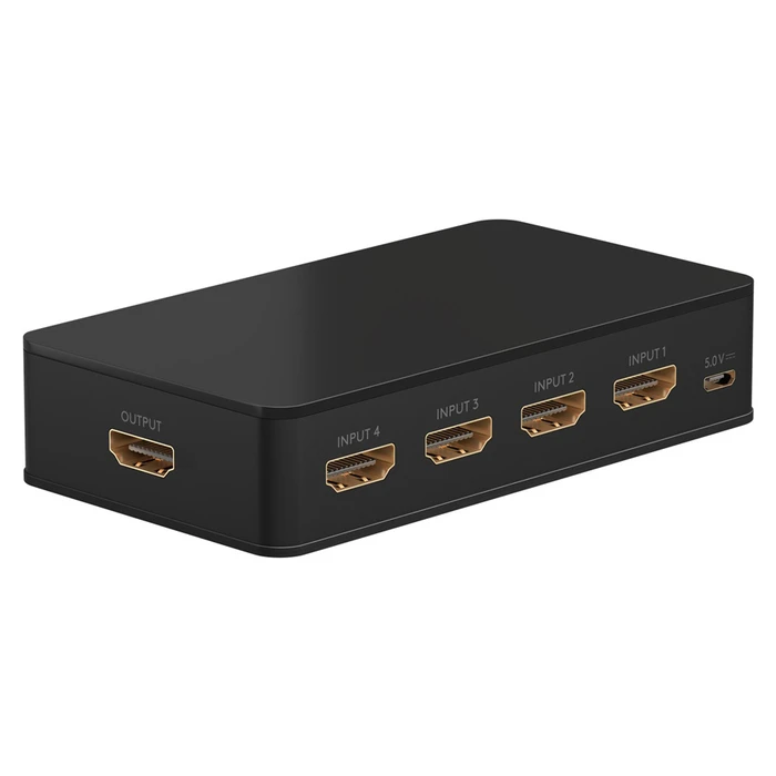 KVM Switch Goobay HDMI 58489, 4-in σε 1-out, 4K/60Hz, μαύρο