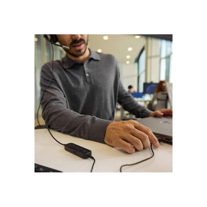 Poly Mission 615 Monaural USB Wired Headset (USB-C with tethered USB-A adapter) - Bulk (SKU C01C3A6#AC3)