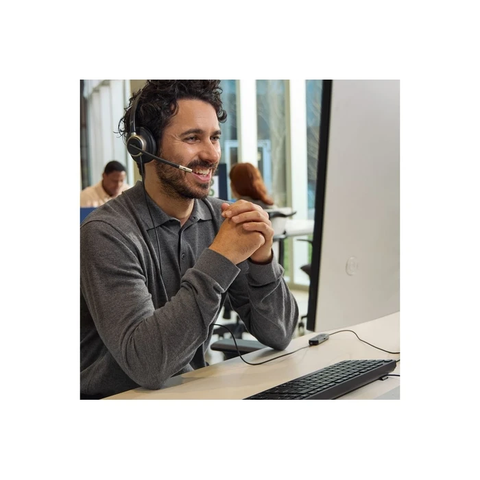 Poly Mission 615 Monaural USB Wired Headset (USB-C with tethered USB-A adapter) - Bulk (SKU C01C3A6#AC3)