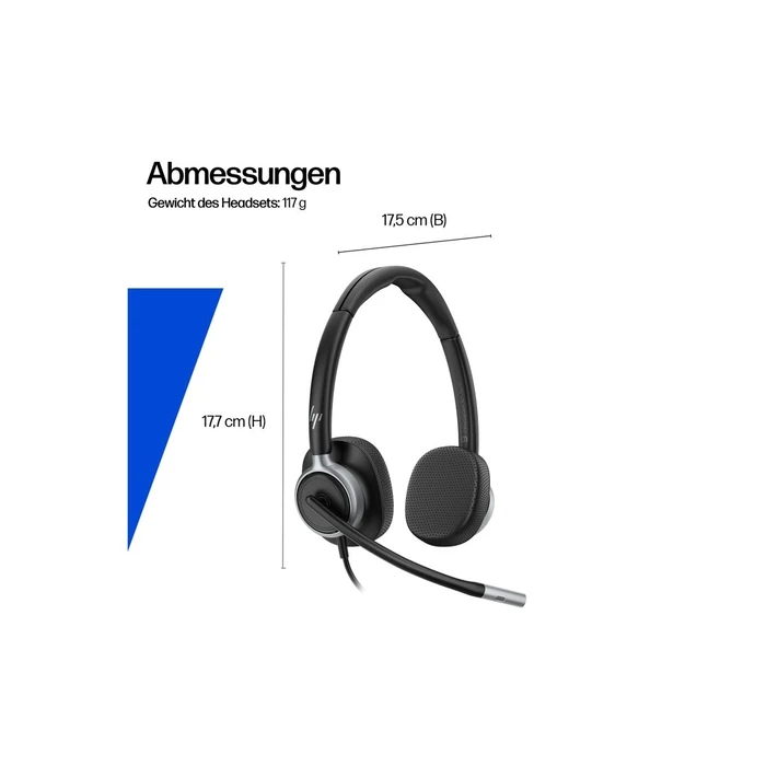 Poly Mission 615 Monaural USB Wired Headset (USB-C with tethered USB-A adapter) - Bulk (SKU C01C3A6#AC3)