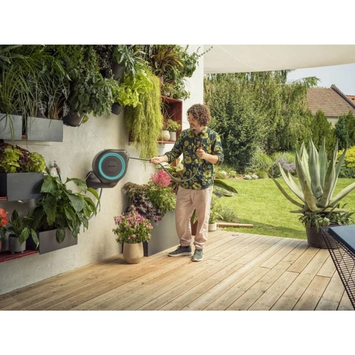 Gardena RollUp M Αυτόματη Ανέμη Ποτίσματος Τοίχου με Λάστιχο 20m M 18610-20