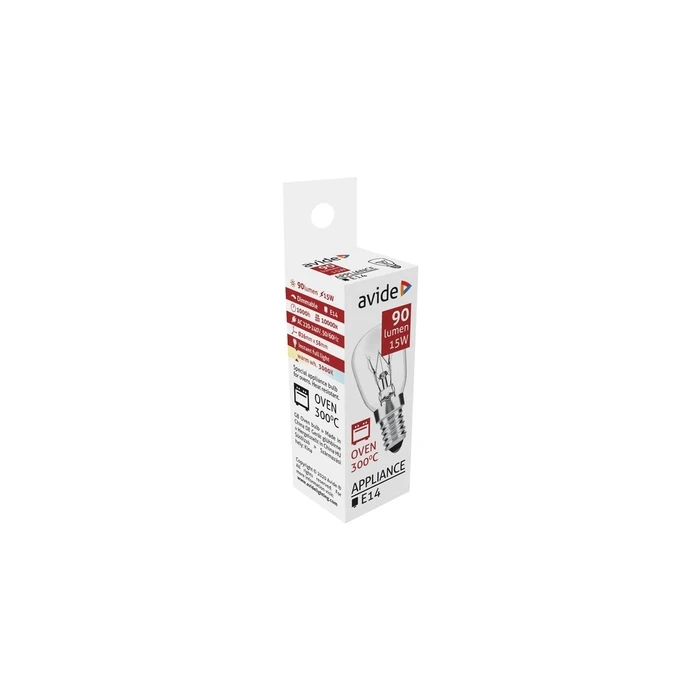Avide Oven Lamp Rough 300°C 90 lm 15W E14 Warm White 3000K (ARAH14WW-15W)