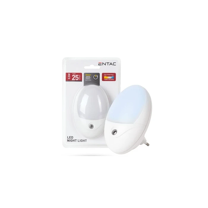 ENTAC Night Light 0.5W Oval Cool White with Dusk Sensor (ENL-O-0.5W-DS)