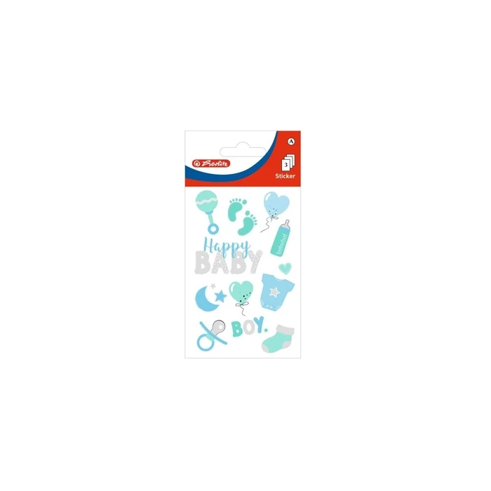 Herlitz Deko Sticker Motiv 21, 3 Sheets, FSC (self-adhesive decorative stickers)