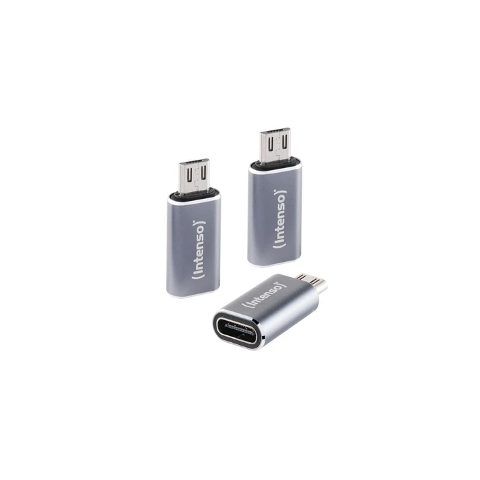 Intenso 3-pack USB Adapter USB‑C to Micro‑USB C480M Aluminum (Anthracite)