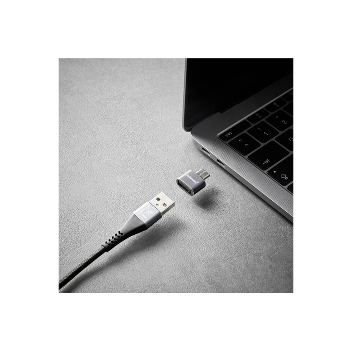 Intenso 3-pack USB Adapter MIX480 (USB-C / USB-A / microUSB), Aluminum, Gray (EAN:4034303038152)
