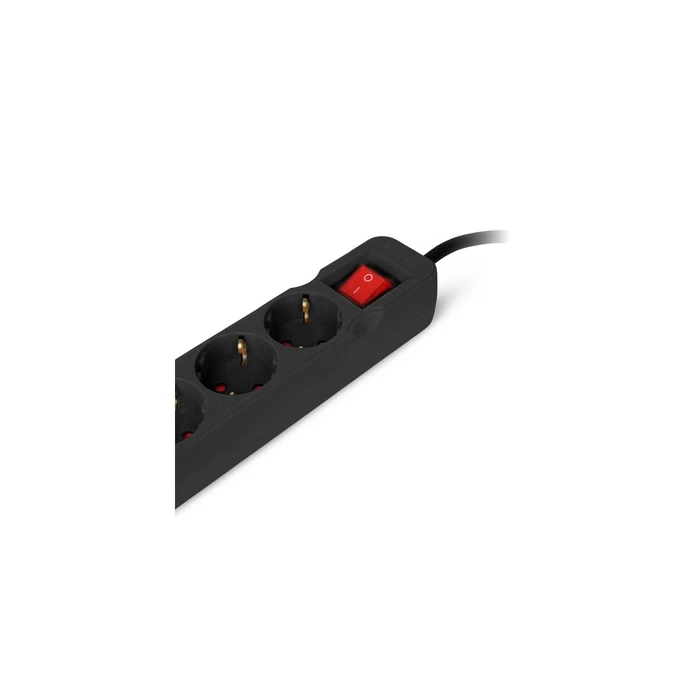 Entac Power Strip 3-way with 2x USB‑A, 1.5 m, Black