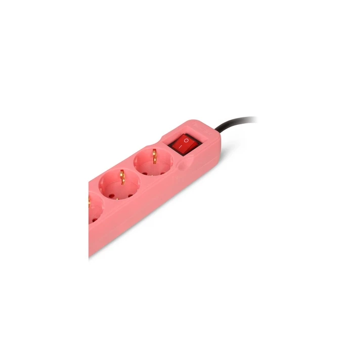 Entac πολύπριζο 3 θέσεων με 2x USB-A, 1,5 m ροζ (ESE1.5G3-1.5-SW-USB-P)