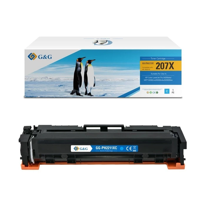 G&G Συμβατό Toner για HP W2211X (207X) Κυανό με Chip - G&G 19462