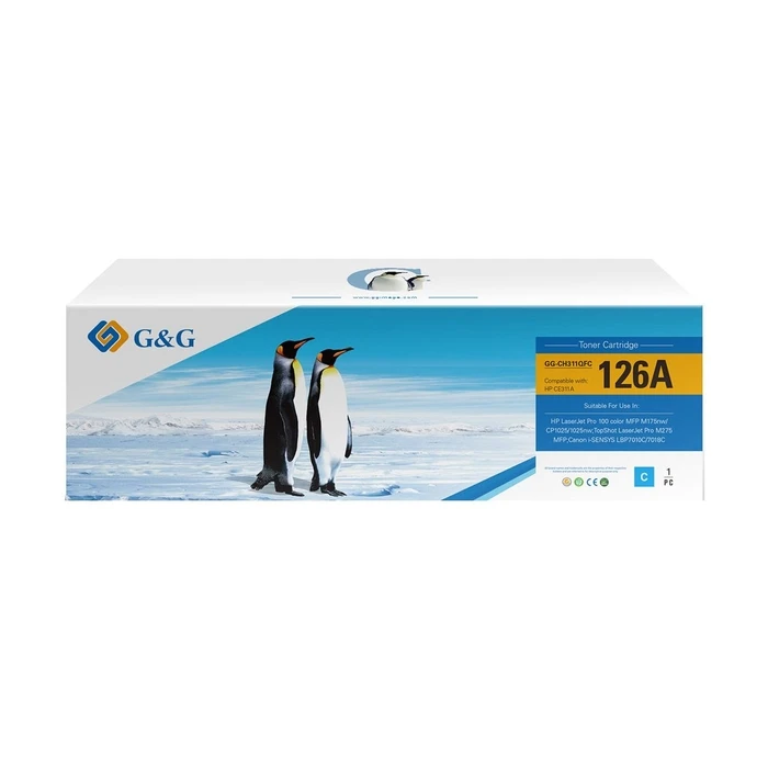 G&G Συμβατό Toner για HP 126A / CE311A Κυανό 1000 Σελίδες (MPN:14390)