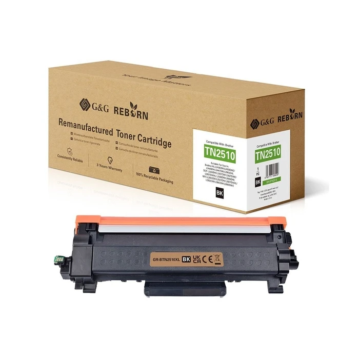 G&G Toner συμβατό με Brother TN-2510XL (NT-PB2510XC) - Μαύρο - XL (~3.000 σελίδες)