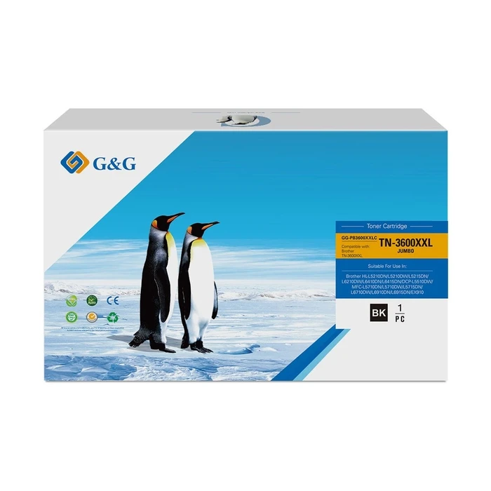 G&G Toner compatible with Brother TN3600XXL - Black - High-Capacity XXL (11,000 pages)