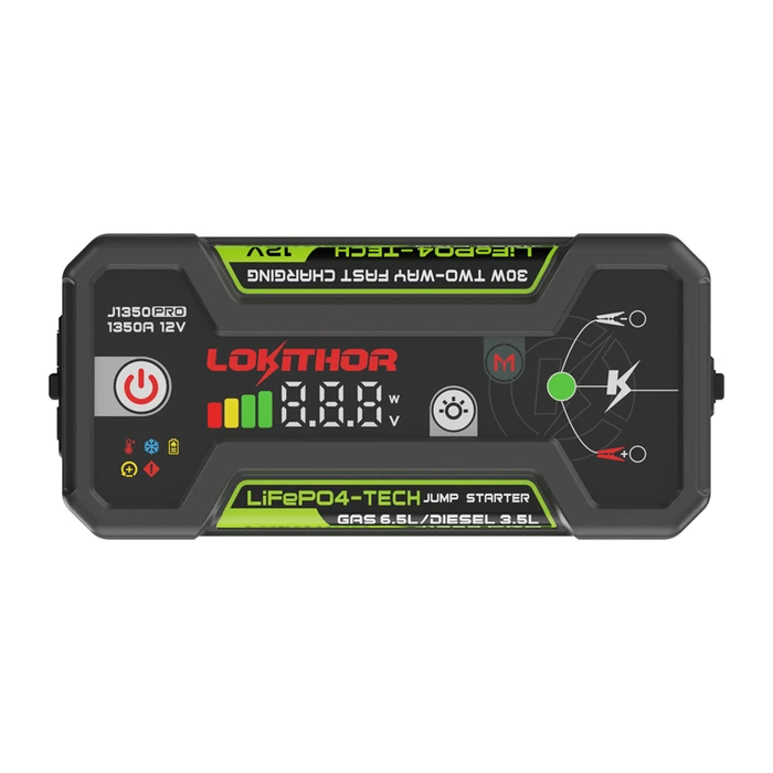 Lokithor J1350 Pro Φορητός Εκκινητής Μπαταρίας Αυτοκινήτου 1350A με Power Bank/USB/Φακό