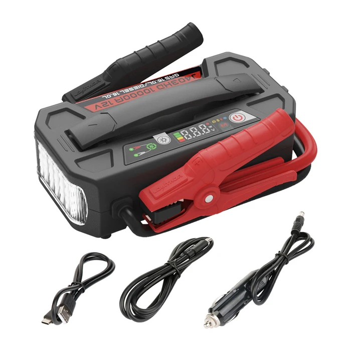 Lokithor J403HD Portable Car Jump Starter 64000mAh with Power Bank, USB, Flashlight 12V