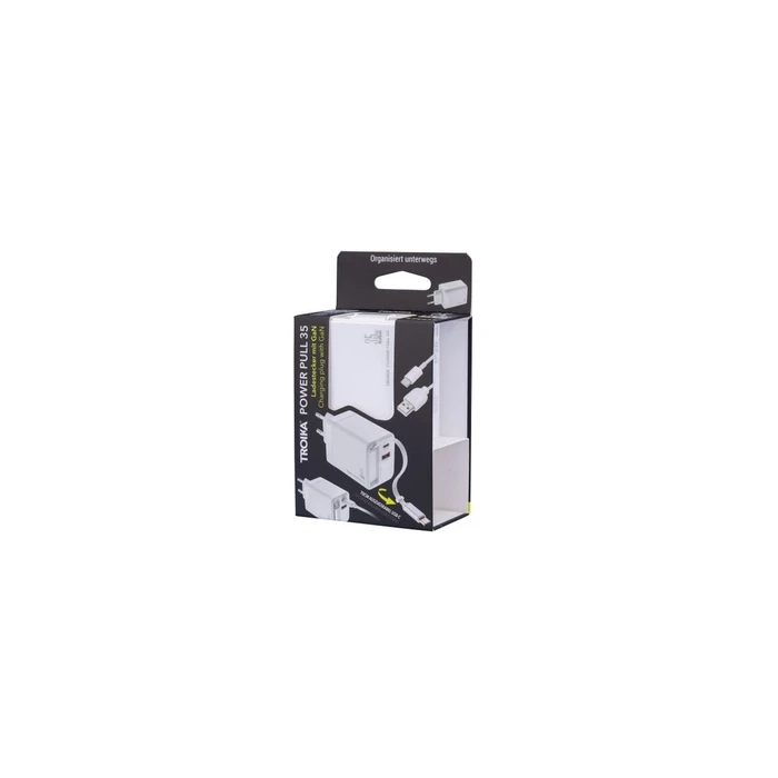 TROIKA Power Pull 35 USB Charger (CHA35/WH)