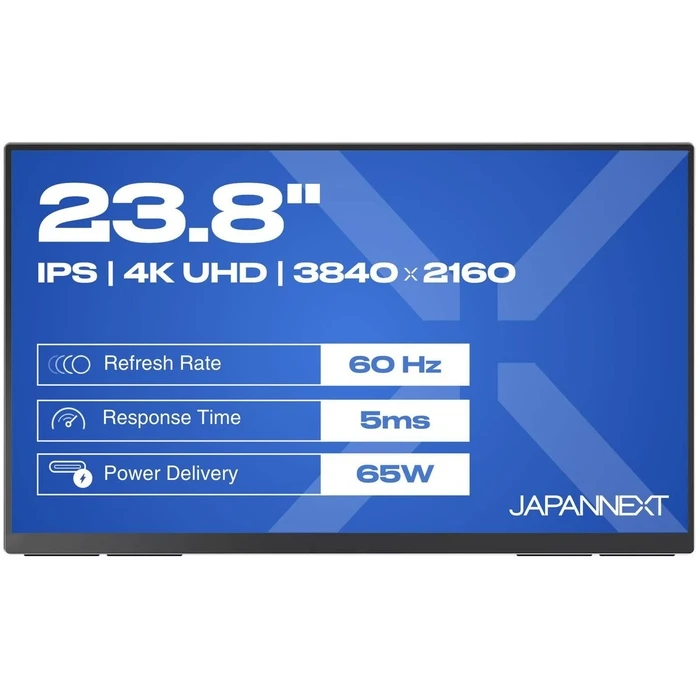 JAPANNEXT JN-MD-IPS238U-C6 23.8-inch 4K UHD Portable Monitor (USB-C / HDMI, HDR10)