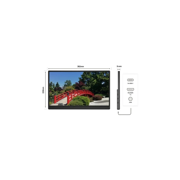 JAPANNEXT 40,6cm JN-MD-i156F-T-LE φορητή οθόνη αφής FHD (mHDMI / USB-C)