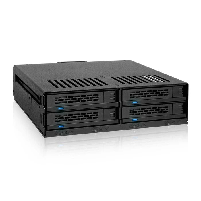 ICY DOCK MB324SP-1B 4-θέσιο mobile rack 2.5" SATA/SAS (1x 5.25" half-height)