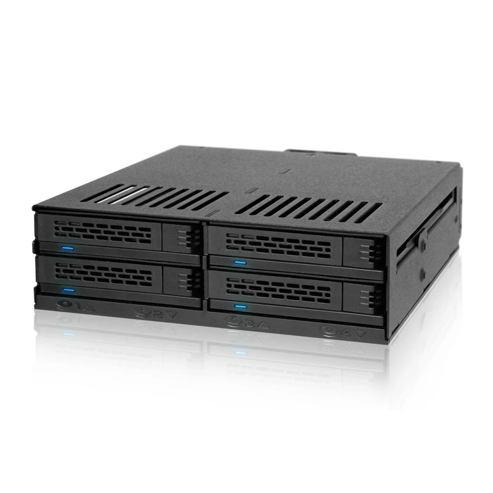 ICY DOCK MB324SP-1B 4-θέσιο mobile rack 2.5" SATA/SAS (1x 5.25" half-height)