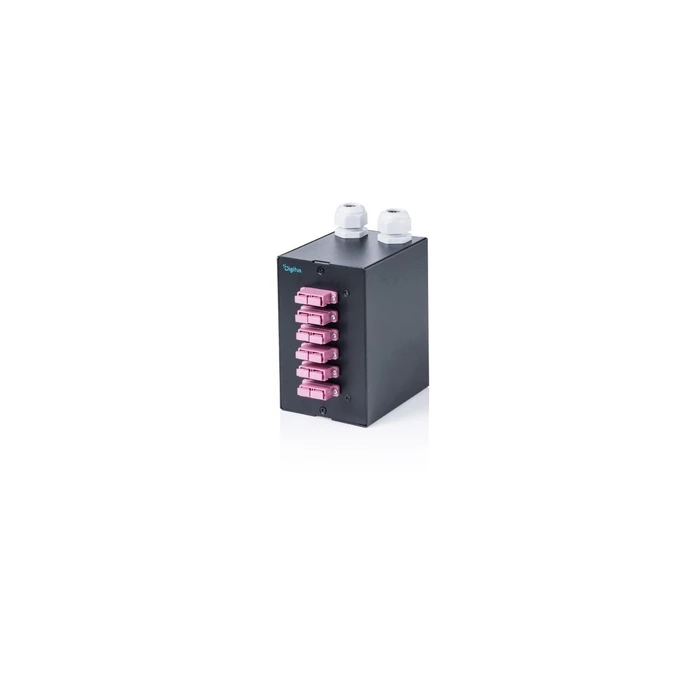 DIGITUS LWL Hutschienen 6 SC DX/LC DX Quad διανομέας (DN-96990) - μαύρο, χωρίς εξαρτήματα