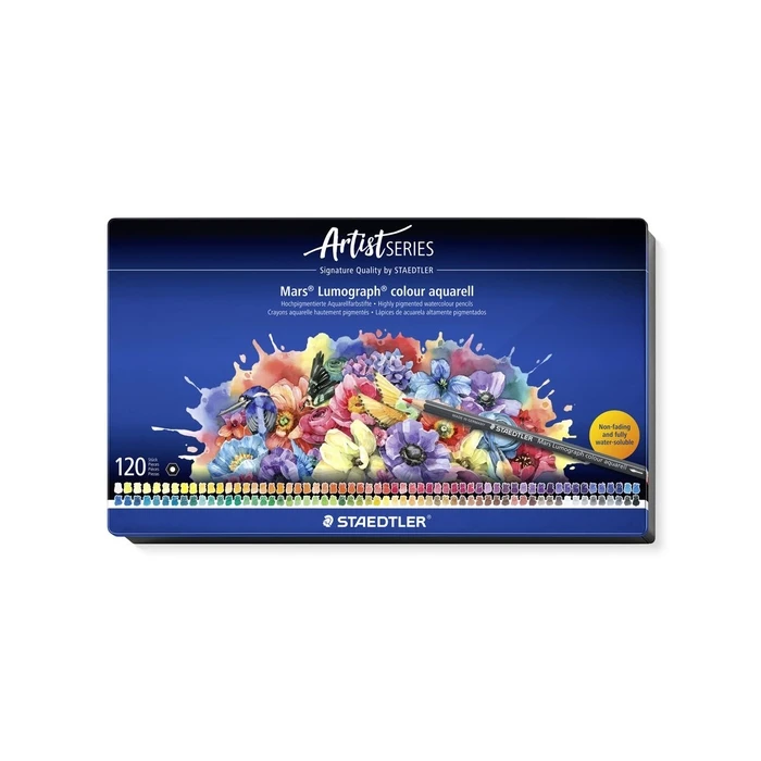 STAEDTLER Farbstift aqua Mars 120ST 100% PEFC - Σετ 120 υδατοδιαλυτά μολύβια χρωμάτων (STAEDTLER Mars Lumograph Aquarell)