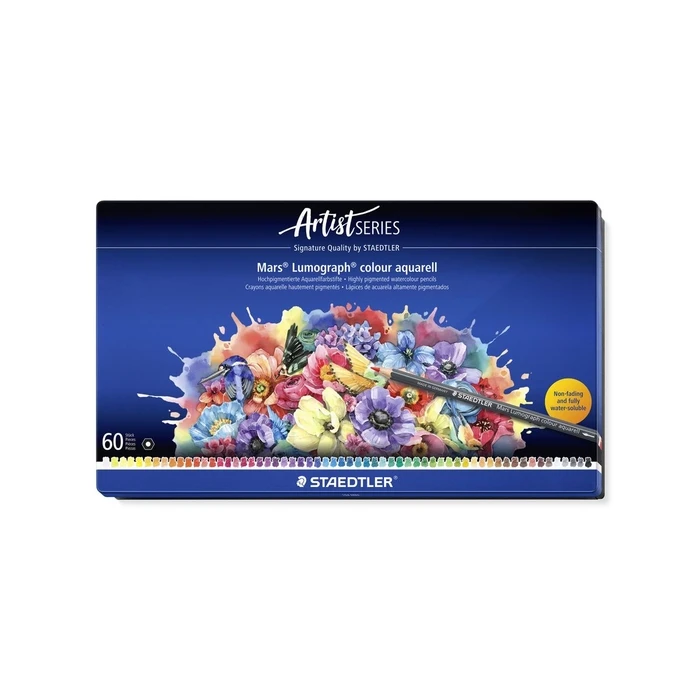 STAEDTLER Mars Lumograph Colour Aquarell 104 - Σετ 60 ξυλομόλυβδων ακουαρέλας (100% PEFC)