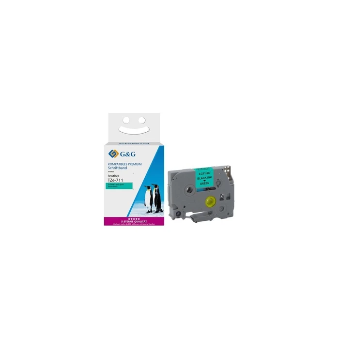 G&G Compatible Label Tape (Schriftband) for Brother TZe-711 - G&G (EAN: 6942383160633)