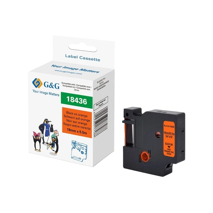 G&G ταινία (Schriftband) συμβατή με Dymo Rhino 18436