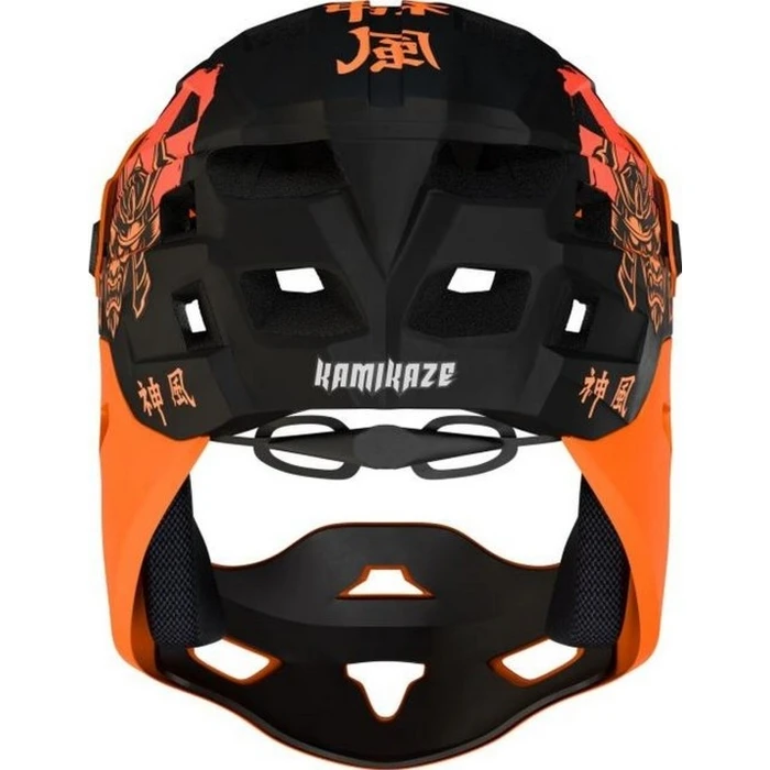 Kamikaze Ronin Helmet Orange with Chin Guard L (58–61 cm)