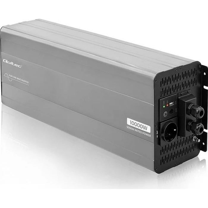 Inverter Qoltec Pure Sine Wave 24V → 230V 3000W (Συνεχής) - MPN 52695