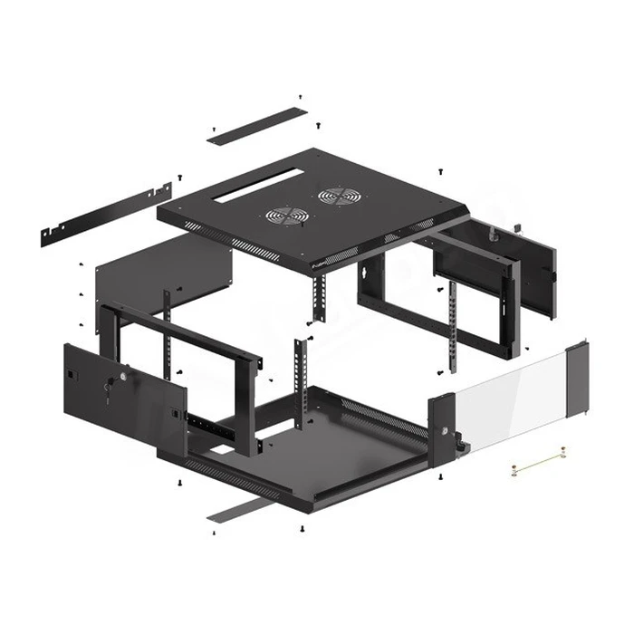 Lanberg επιτοίχια 19" Rack 4U 600x600 mm μαύρη V2