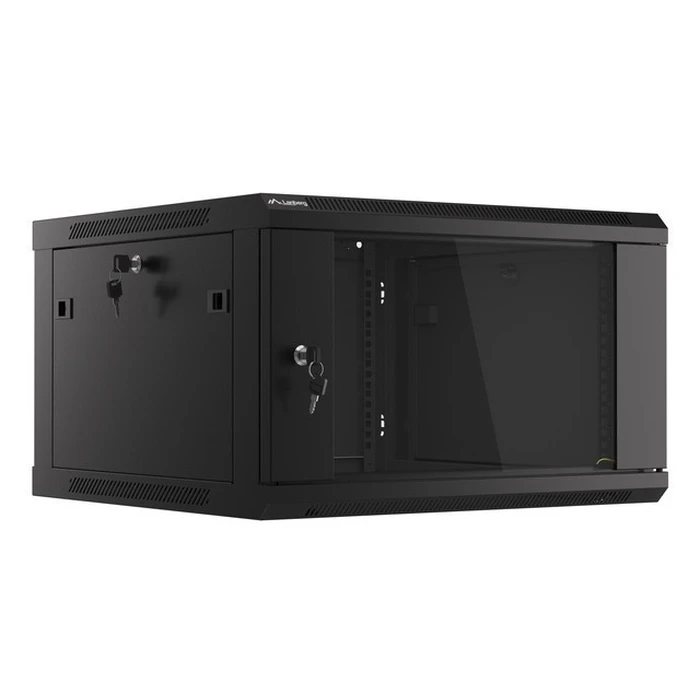 Lanberg ντουλάπα rack τοίχου 19" 6U 600x600 mm μαύρη (WF01-6606-10B)