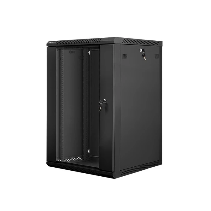 Lanberg 19" 18U Wall-Mount Rack Cabinet 600x600mm WF01-6618-10B, Black