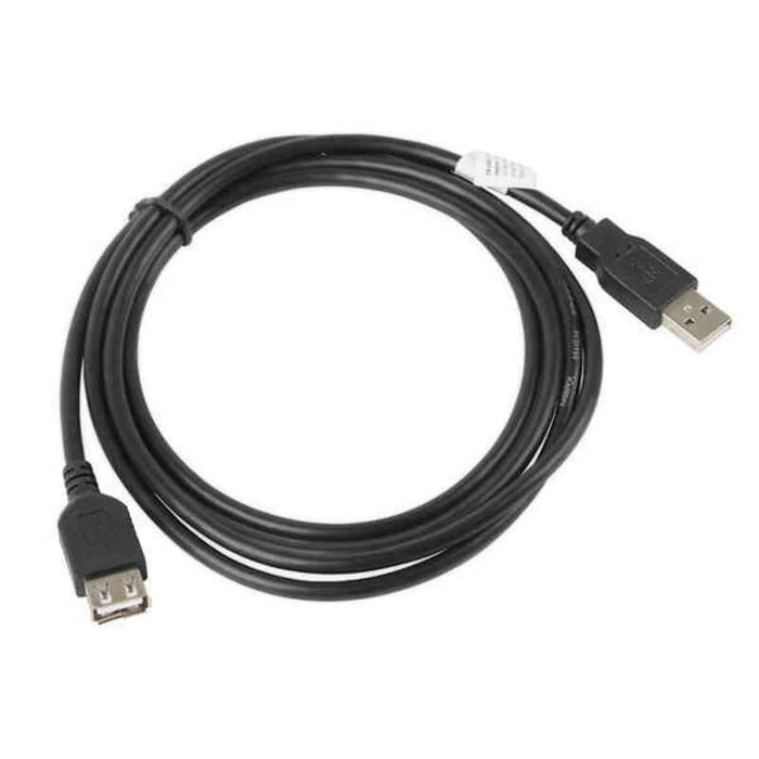 Καλώδιο Επέκτασης USB Lanberg Αρσενικό/Θηλυκό 480 Mb/s Μαύρο 5 m