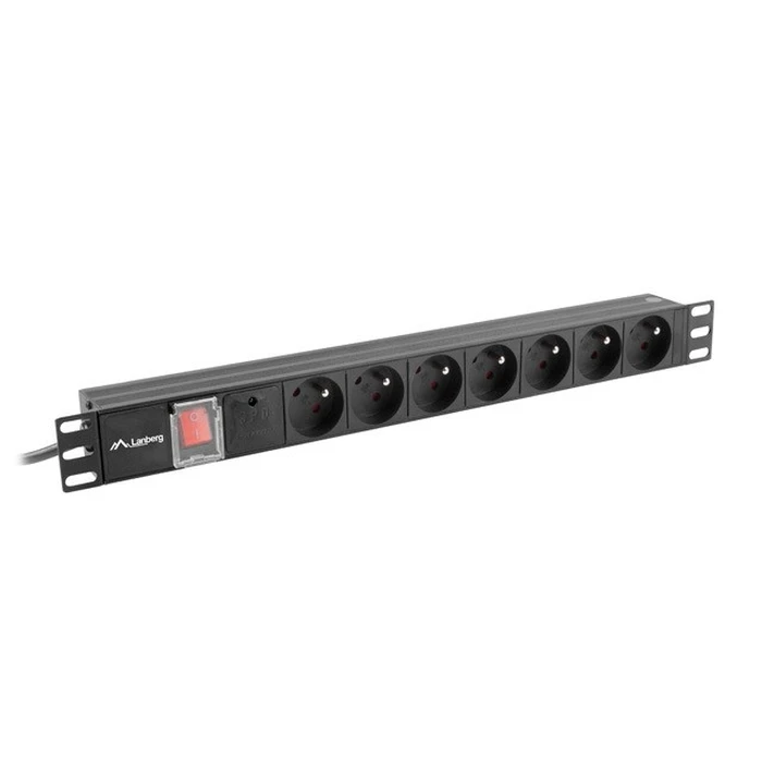 Lanberg λίστα τροφοδοσίας rack PDU 19'' 1U 16A 7x PL 2m μαύρο