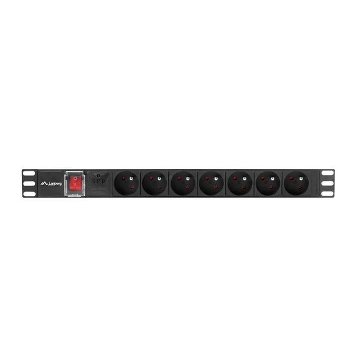 Lanberg λίστα τροφοδοσίας rack PDU 19'' 1U 16A 7x PL 2m μαύρο
