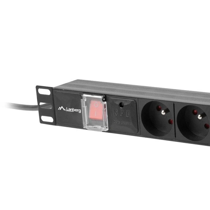 Lanberg λίστα τροφοδοσίας rack PDU 19'' 1U 16A 7x PL 2m μαύρο