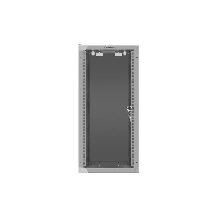 Lanberg wall-mount 10" 12U rack cabinet WF10-2312-10S, grey, glass door