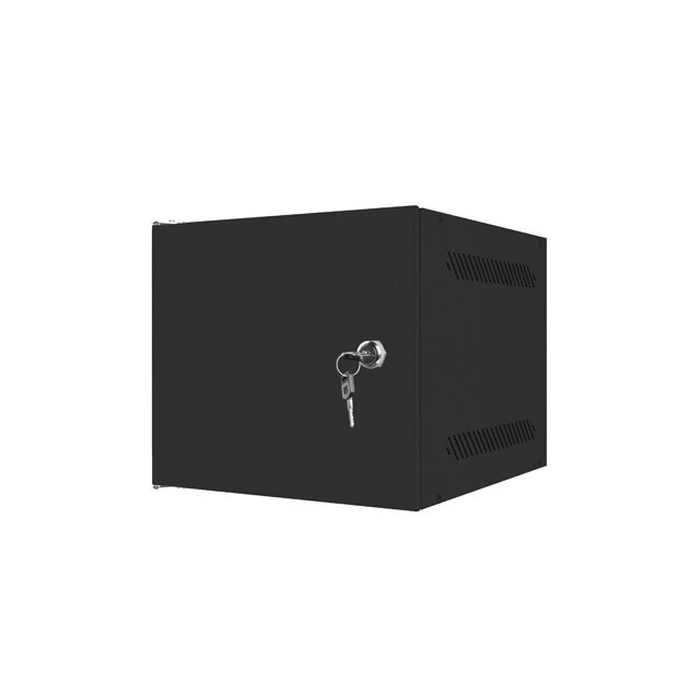 Lanberg επιτοίχια Rack 10" 6U 280x310 mm, μαύρη, μεταλλική πόρτα