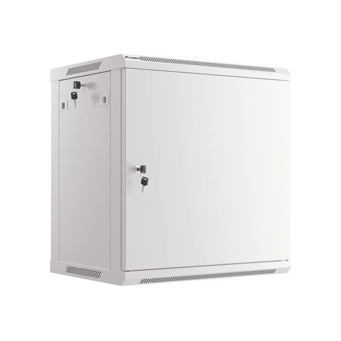 Ντουλάπα Rack τοίχου 19'' 12U 600x450 mm, γκρι, μεταλλική πόρτα, LANBERG WF01-6412-00S